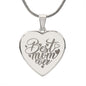 Best Mom Ever Engraved Heart Necklace