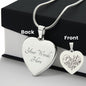 Best Mom Ever Engraved Heart Necklace