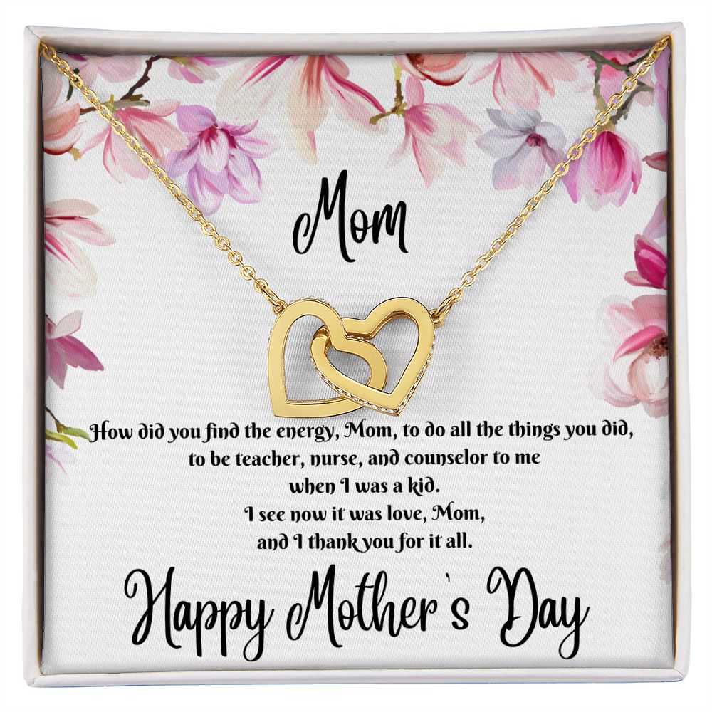 Interlocking Hearts Necklace (for mom)
