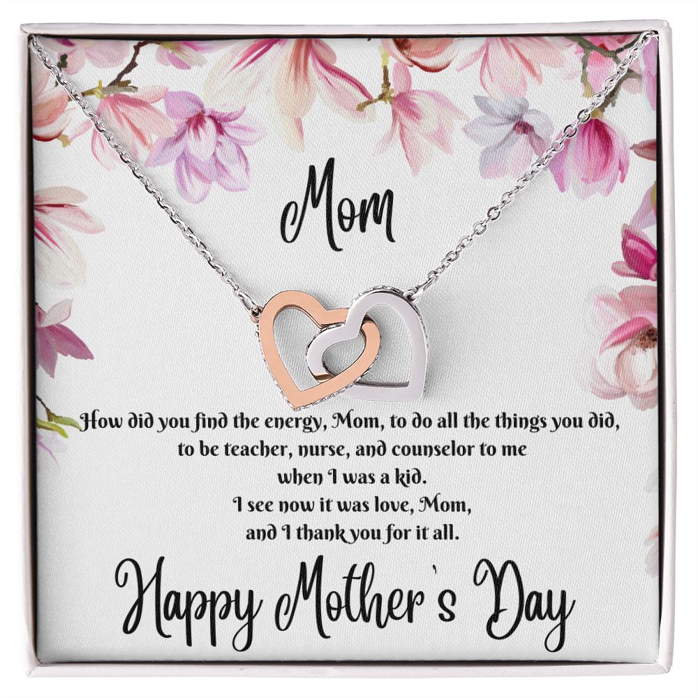 Interlocking Hearts Necklace (for mom)