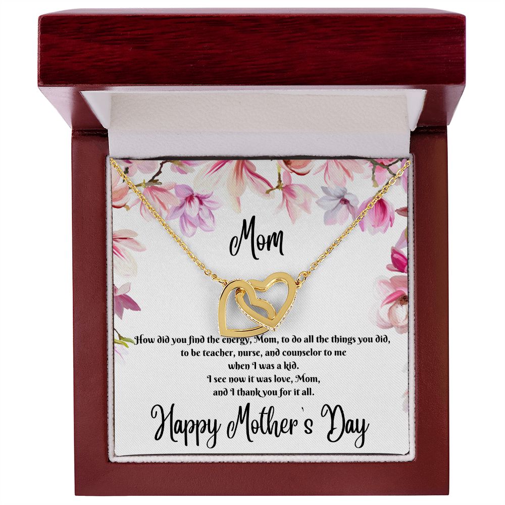 Interlocking Hearts Necklace (for mom)