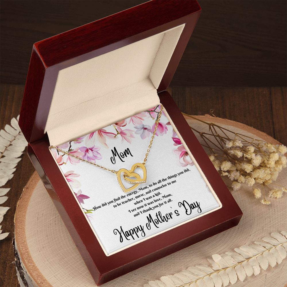 Interlocking Hearts Necklace (for mom)