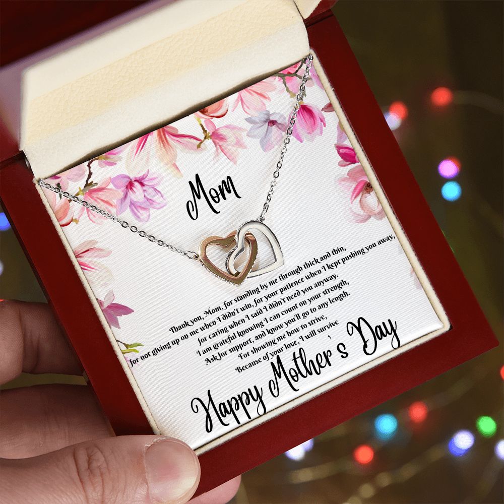 Interlocking Hearts Necklace (for mom)
