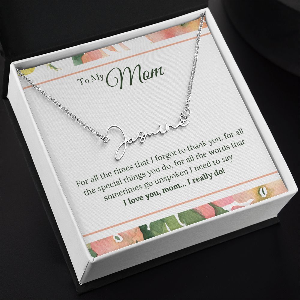 Custom Name Necklace for Mom