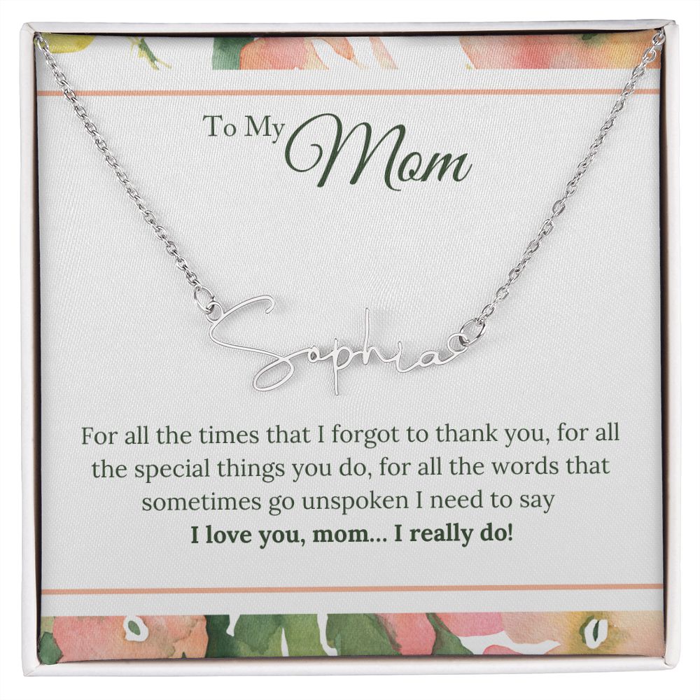 Custom Name Necklace for Mom