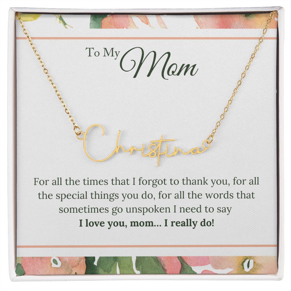 Custom Name Necklace for Mom