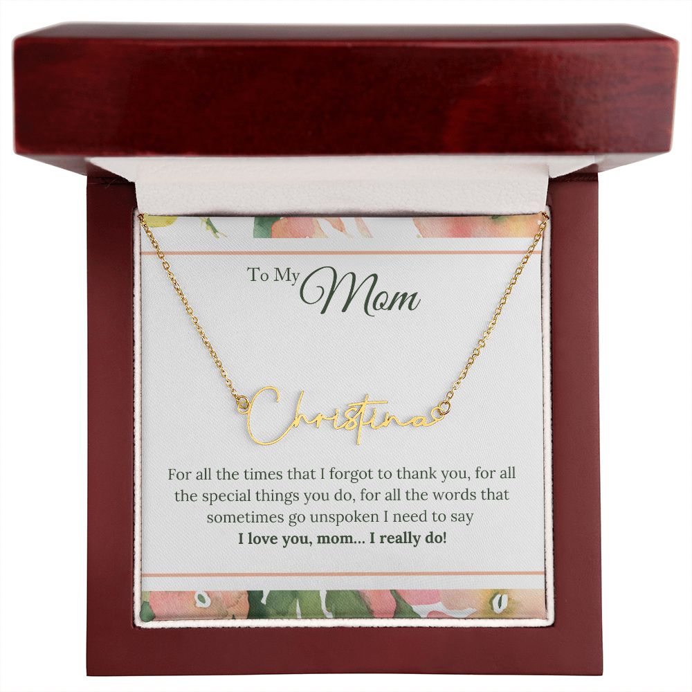 Custom Name Necklace for Mom