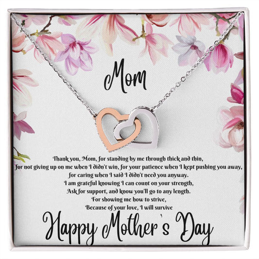 Interlocking Hearts Necklace (for mom)