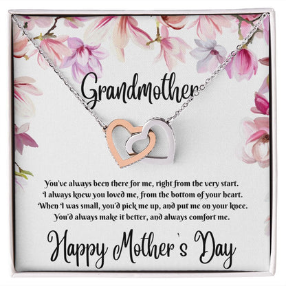 Interlocking Hearts Necklace (for Grandmother)
