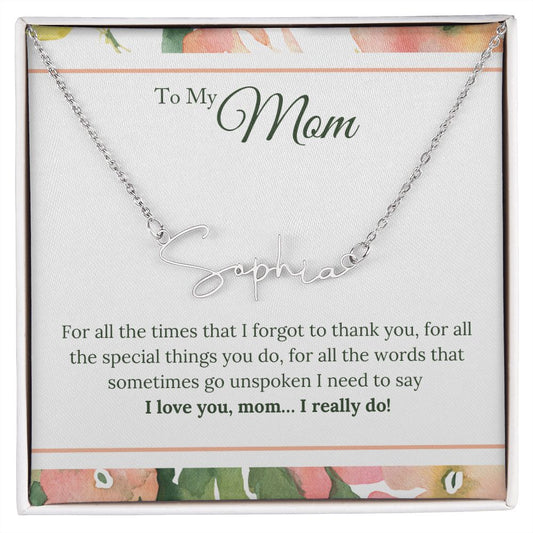 Custom Name Necklace for Mom